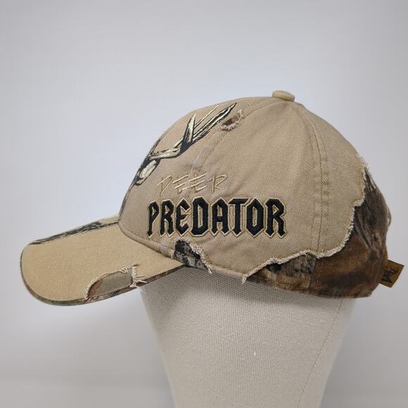 Deer Predator Strapback Baseball Cap Brown OS Adjustable Embroidered Buck Wear - Picture 3 of 9